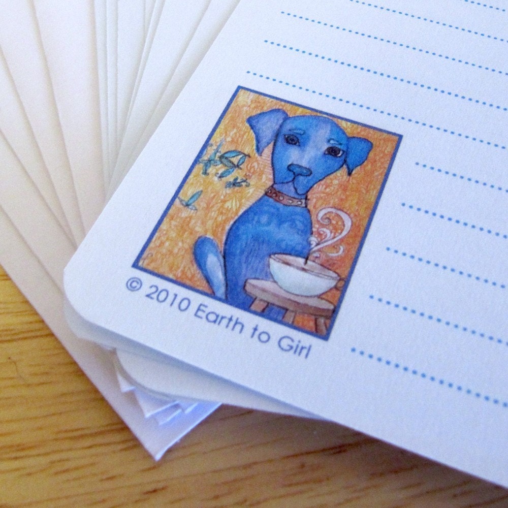 Canine and Cappuccino Stationery Set