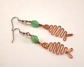 Fish Earrings in Copper