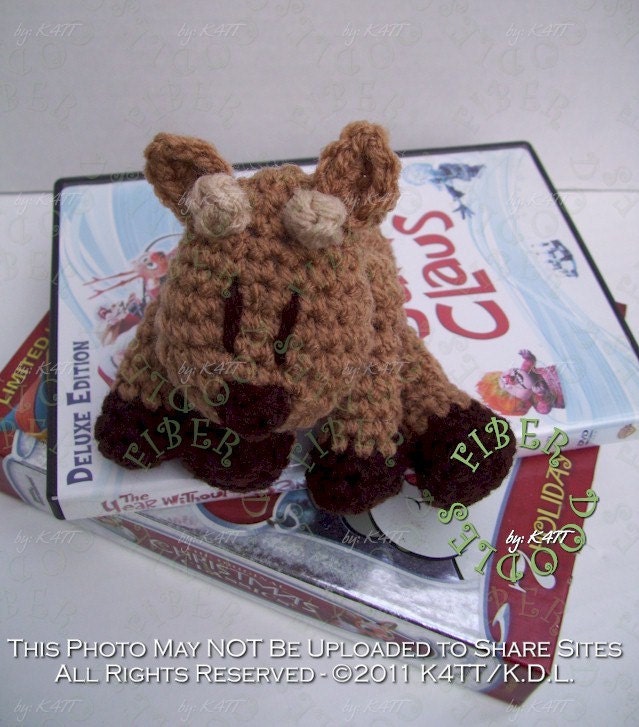 CROCHET PATTERN - Mini KISS Series - Reindeer