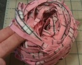 Recycled Pink Flannel Yarn
