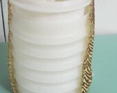 Vintage Clear /WhiteTupperware Patty Maker and Keeper Set