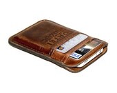 iPhone / iPod Touch - - RETROMODERN aged leather pocket - - LIGHT BROWN
