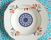 SALE The spirograph, flowers and bunting plate