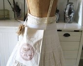 Vintage Market Tote ... Milk Bottle Cap .. Cow .. Ruffles .. Burlap Rosette pin...A Sweet Magnolias Farm Original