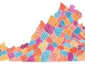 Virginia Map Illustration