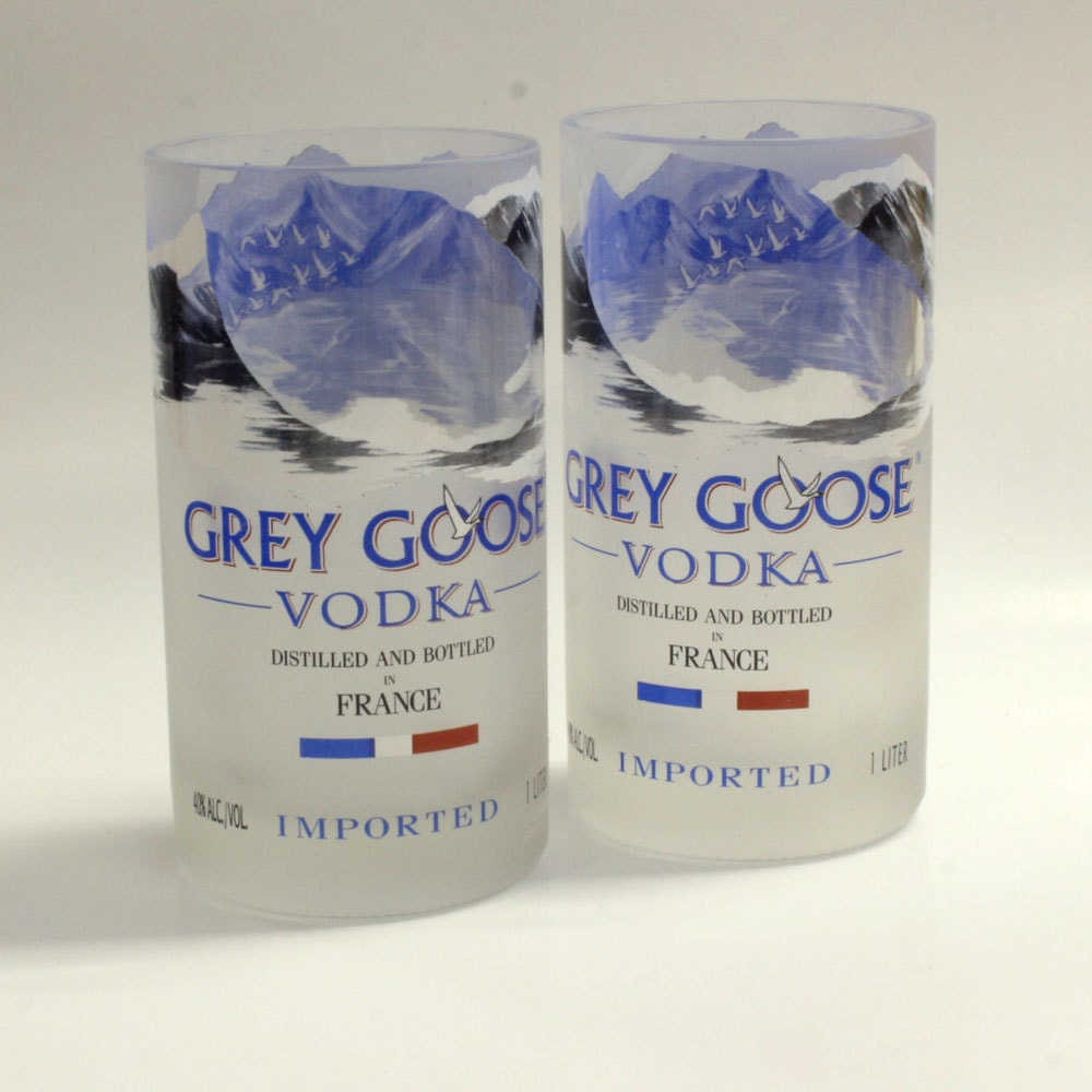 Grey Goose Drinking Glasses or Tumblers (set of 2)
