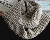 Hand Knit Chunky Wool Circle Scarf Cowl by avintageobsession on etsy