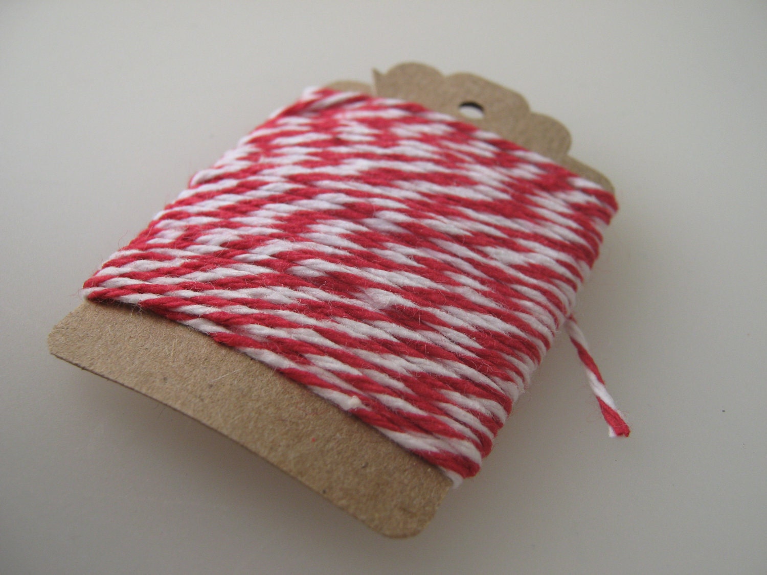 Red and White Bakers Twine for Scrapbooking, Paper Crafts, and Gift Wrap - 5 yards Il_170x135