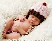 Baby Cupcake Hat with Ear Flaps Crochet Pattern (486)