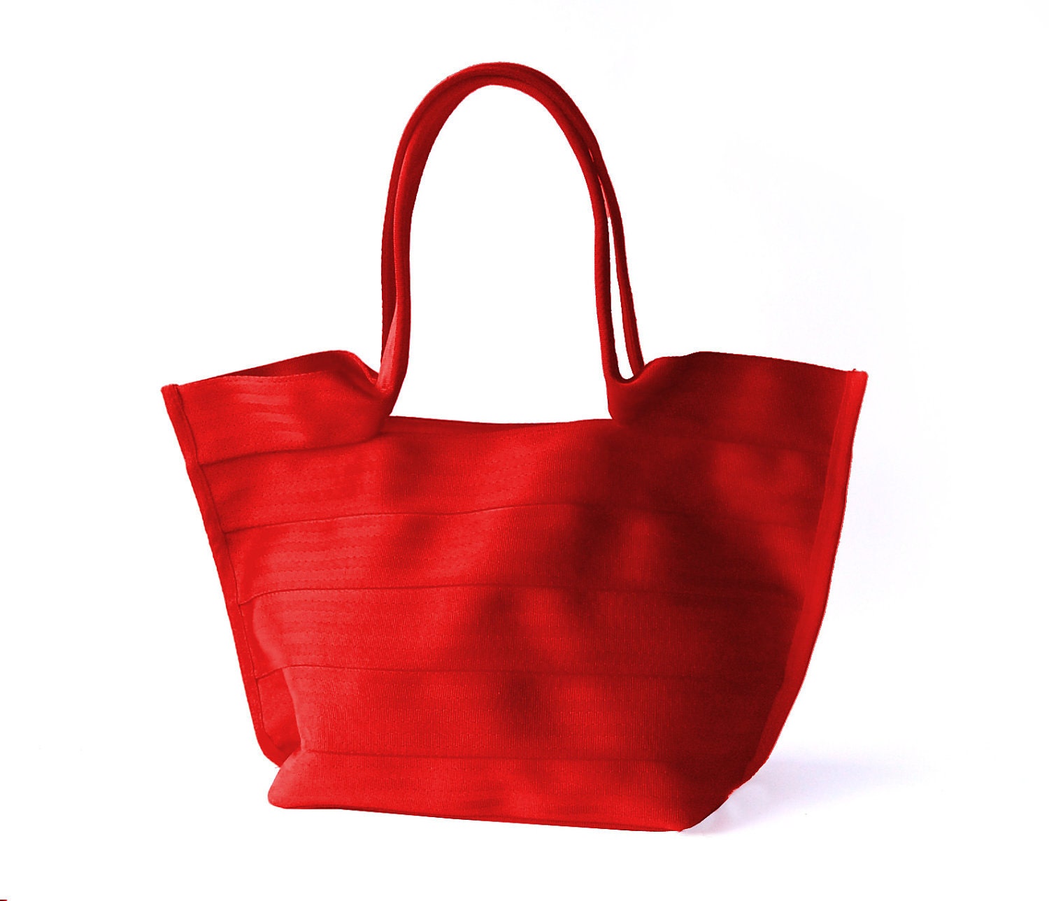 The Tilde Bag - Red Seatbelt Purse - Shoulder Bag / Handbag / Vegan