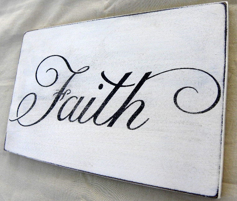 Handpainted wood sign Distressed