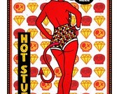 Devil Girl Pinup - illustration print A4