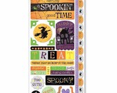 Halloween Spooky Sticker Sheet High Quality Cardstock Stickers 6 x 12 inch size large border  title and more