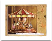 BLESSINGS TO YOU original handmade collage art Christmas card blank inside