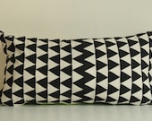 Mountains of Montana - triangle repeat pattern organic screenprinted pillow