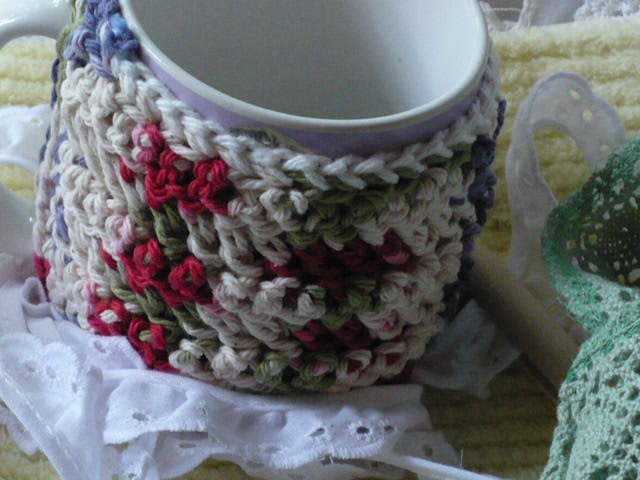 Crochet Mug Cozy Hot Beverage Warmer Insulated