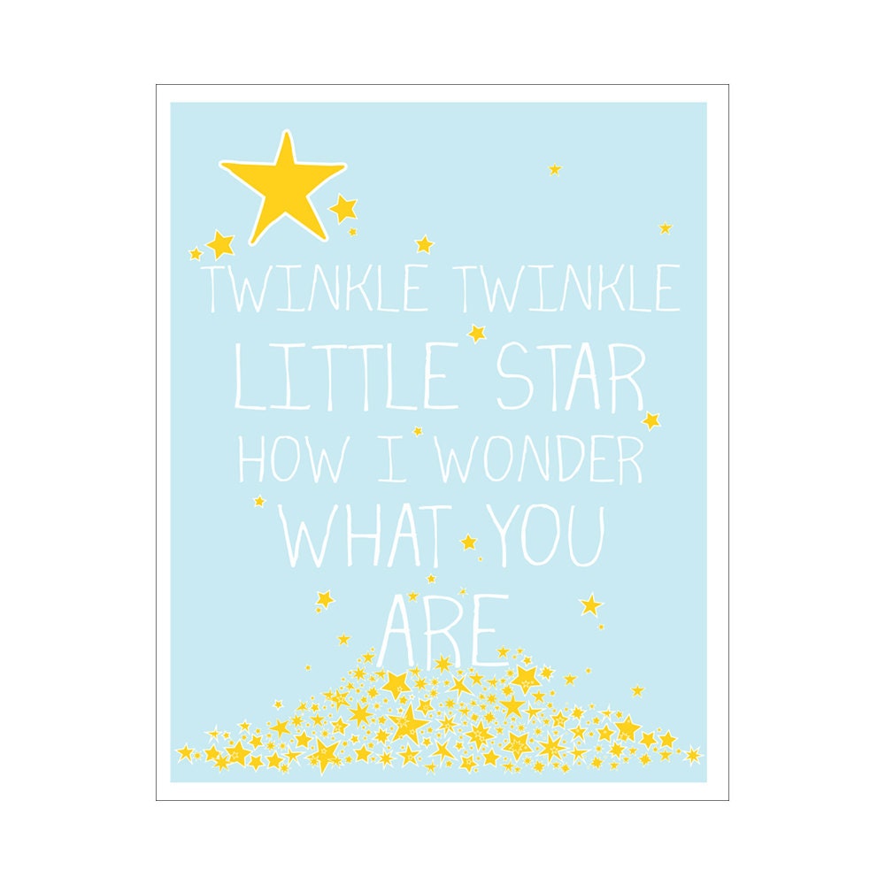 Twinkle Twinkle Little Star 11x14 inch print by Finny and Zook