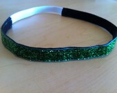 Emerald Green Sparkle Headband (5/8" wide)