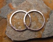 2 Medium Hammered Rings Antique Silver 21.5mm -  Trinity Brass LOW SHIPPING