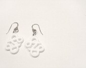White Ampersand Logo Earrings