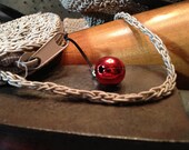 Red  Bell Charm for Cell Phone, Zipper or Keychain