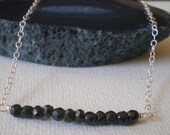 Bridesmaid Gift, Etsy Fashion, Spinel Faceted Rondelle Sterling Silver Necklace, Gift Under 50, Valetine's Day Gift