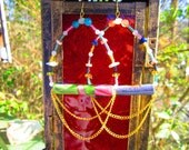 SALE Rainbow Aura Beaded Hoop-Colorful and Creative