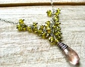California Deep Olive Vassonite Gemstone Necklace