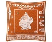 Orange Brooklyn Pillow