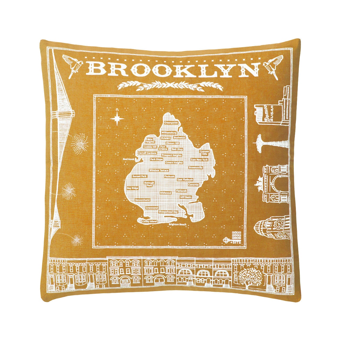 Mustard Brooklyn Pillow