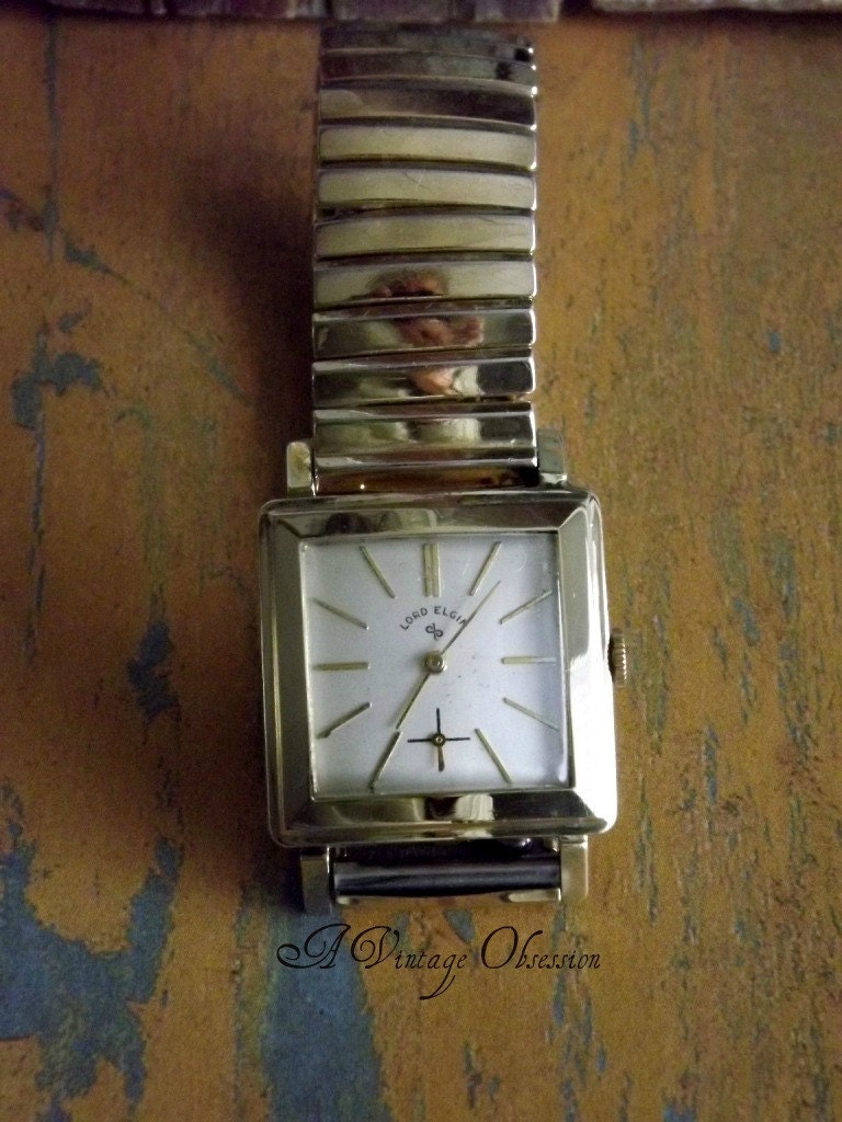 Vintage Lord Elgin Wrist Watch by avintageobsession on etsy