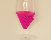 Wine Glass Holder - Pink Sequin