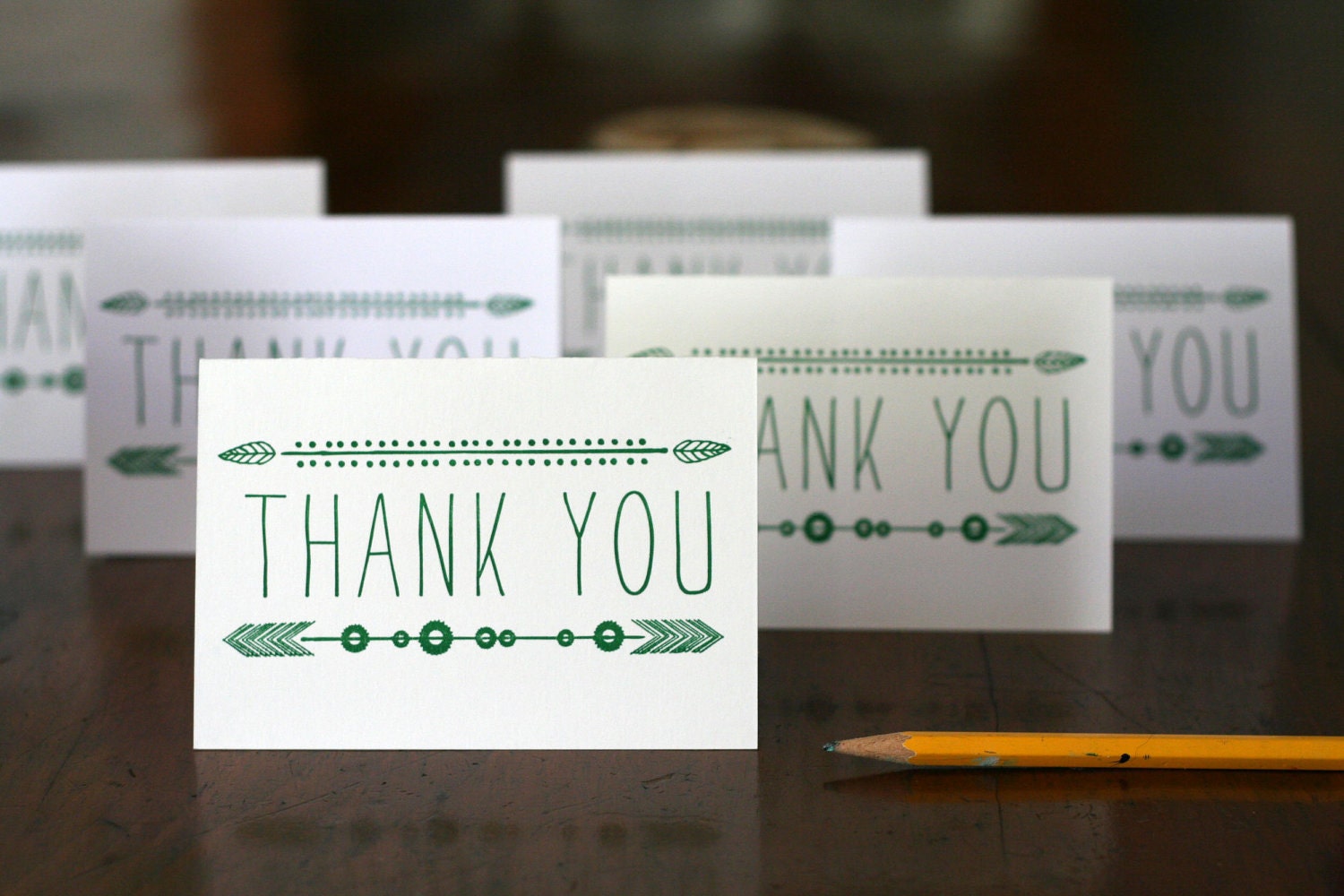 Leaf Thank You / Letterpress Printed Card