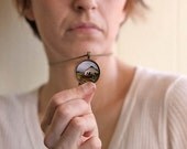 20% OFF Sale Vintage Inspired Jewelry Photo Necklace - Collapsed - original fine art photo - rural decay