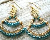 Cecilia London Blue Topaz Gemstone Earrings