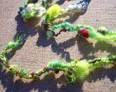 Couture Fiber Art Jewelry: Dreaming Among Stones Necklace