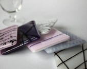 Fused Glass Coasters 6 - Violet Spash