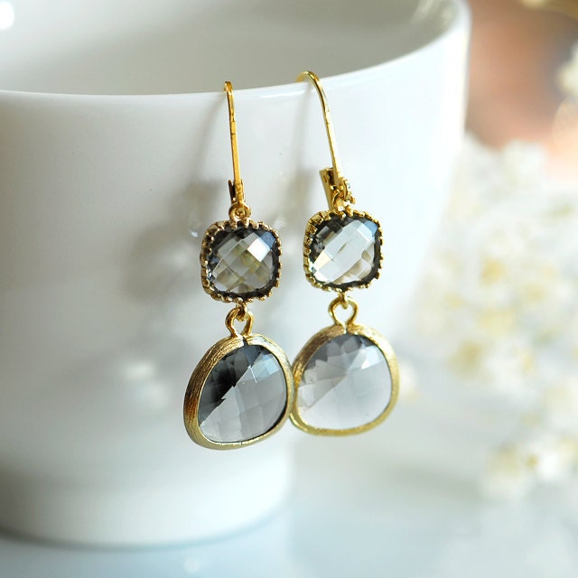 Black diamond earrings