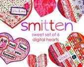 Digital Clip Art -- Smitten Collection -- Hearts a Plenty