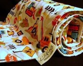 Baby - Toddler Quilt and Security Blanket  - Construction Ahead