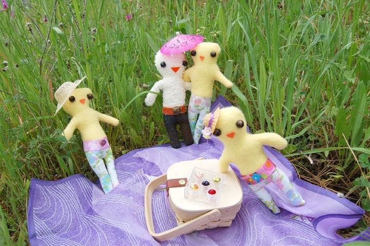 Toy Chicken Art - Chickenpants Limited No. 5 - Chickenpants Picnic