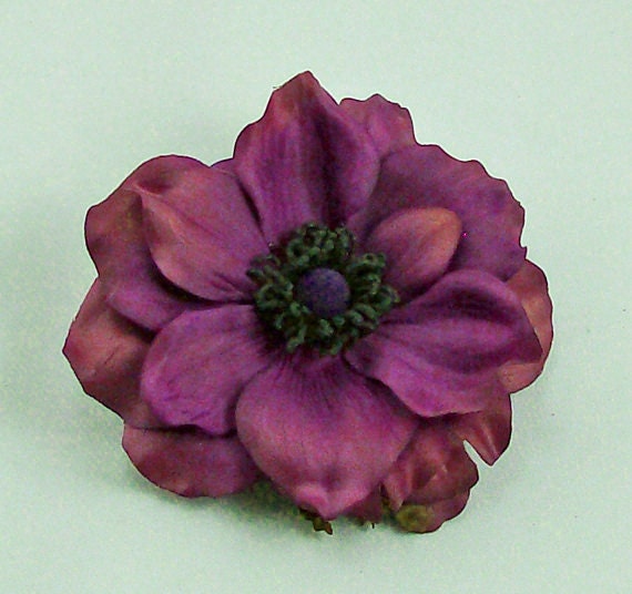 Purple Anemone Flower Clip & Pin