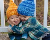 Baby Toddler Hat Knit Pointy Elf Wool Mohair (Other Colors Available)