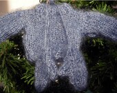 Mini Sweater & Mittens - Blue Mohair