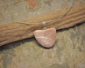 Beach Rock Necklace - Abstract Pink Heart