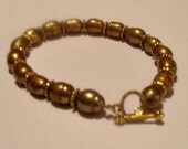 Dark Caramel Pearl Bracelet