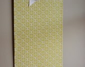 Fabric Covered Magnet Board (13x18) - Spa Ikat in Citron Fabric - Magnetic Memo Board - Bulletin Board  - READY TO SHIP