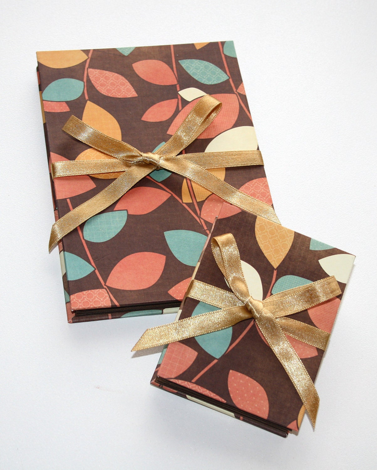 Brag Book Photo Album - Twin set - Accordion - One large - One mini wallet size - Autumn Leaves Colors