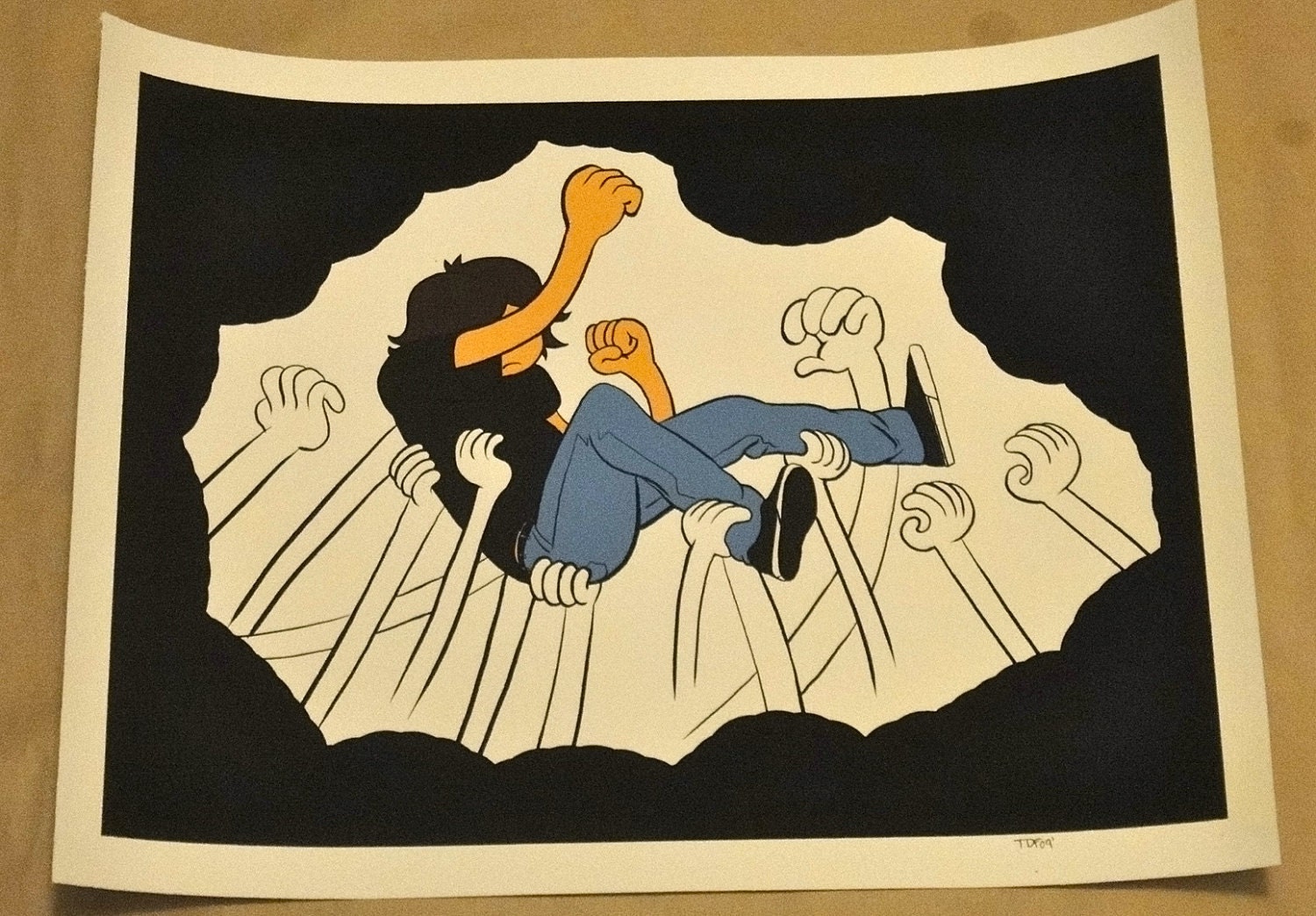 Crowd Surf - Giclee Print by TDFlynn