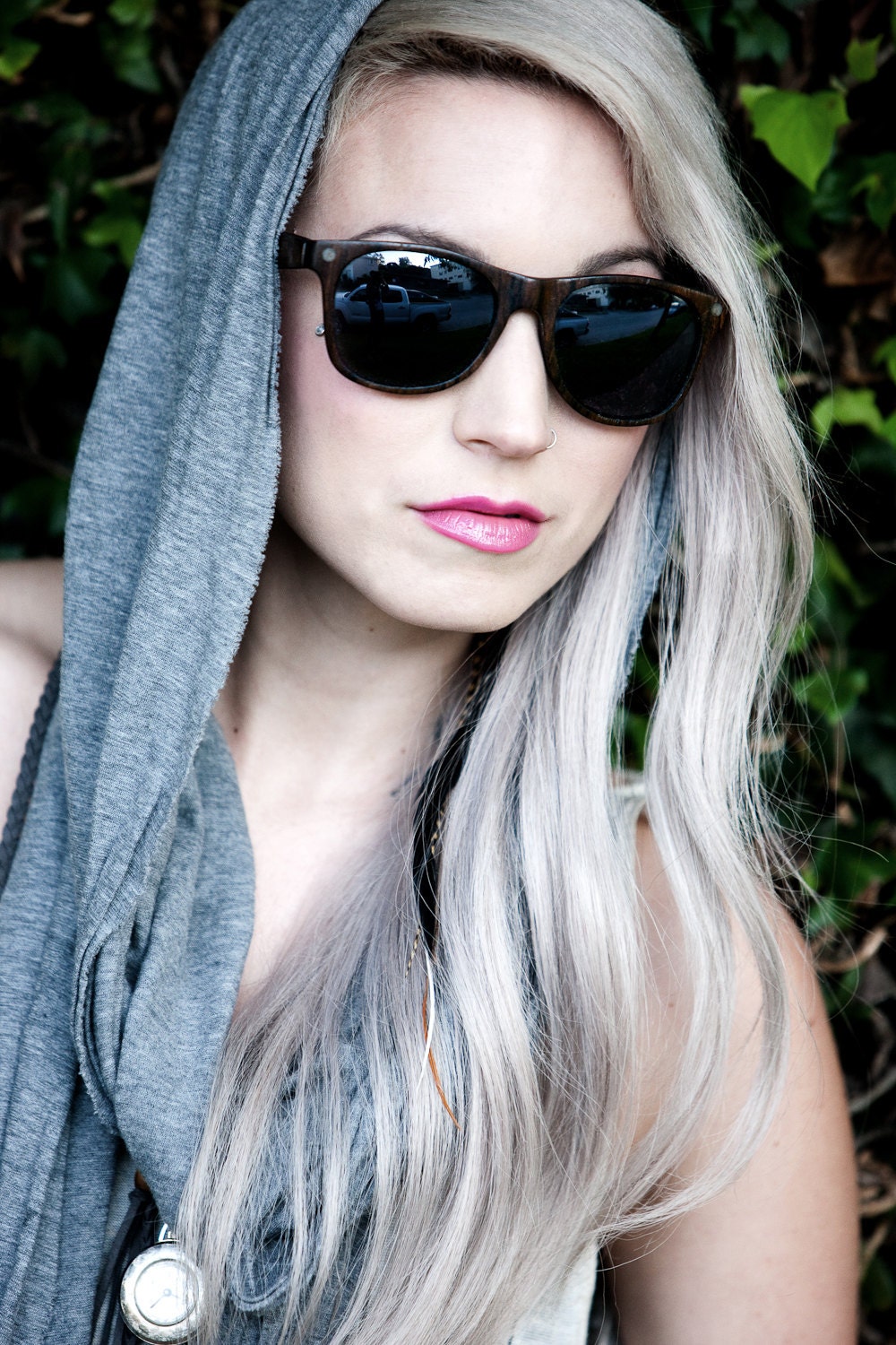 Wood Veneer Wayfarer Sunglasses // Ebony and Ivory Veneered Sunglasses // no. 1361